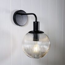 Legarno Wall Light Black With Clear Glass - SL63731CL