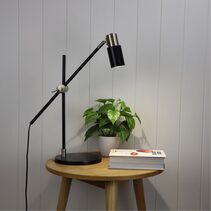 Charlie Desk Lamp Brushed Chrome / Black - SL98533BC