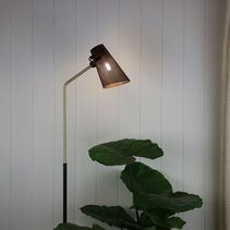 Perfo Floor Lamp Black & Brass - SL98833AB