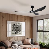 Kurrawa 60" DC Tropically Rated Ceiling Fan With 18W Dimmable Tri-Colour LED Matt Black - 20618802