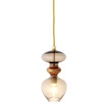 Futura Small Pendant Gold / Chestnut Brown - LA101422