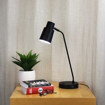 Rik Desk Lamp with USB Socket Black - OL93911BK