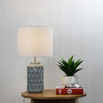Helge Ceramic Table Lamp Grey - OL98871