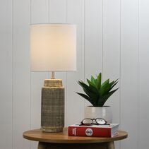 Zamora Ceramic Table Lamp Beige - OL98881