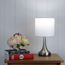 Lola Touch Table Lamp Brushed Chrome - LF9205BCH