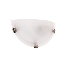 Remo 1 Light Alabaster Glass Wall Light Brushed Chrome - OL41340BCH