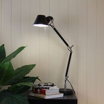 Forma Retro Styled Adjustable Desk Lamp Black - OL92961BK