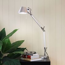 Forma Retro Styled Adjustable Desk Lamp Silver - OL92961SIL
