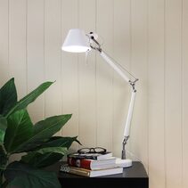 Forma Retro Styled Adjustable Desk Lamp White - OL92961WH