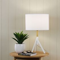 Micky Retro Tripod Table Lamp White - OL93151WH