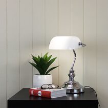 Bankers Touch Table Lamp Chrome - OL99458CH