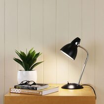 Trax Adjustable Metal Desk Lamp Black - SL98401BK
