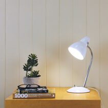 Trax Adjustable Metal Desk Lamp White - SL98401WH