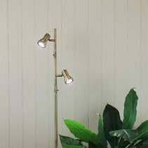 Daxam 14W 2 Light LED Floor Lamp Antique Brass / Neutral White - SL98592AB