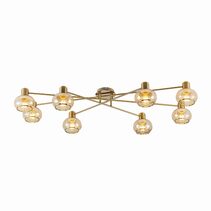 Marbell 8 Light CTC Antique Brass / Amber - MARBELL CTC8ABAM