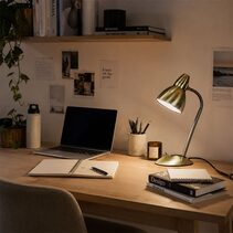 Trax Classic Gooseneck Task Lamp Antique Brass - SL98401AB