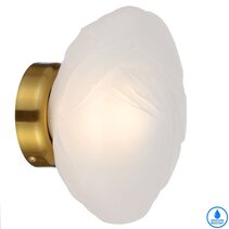 Zecca Wall Light Antique Gold / Frosted - ZECCA WB-AGFR