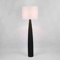 Samson Floor Lamp Black With White Shade - KITMRDLMP0028W