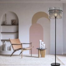 Quilo Floor Lamp Black / Smoke - QUILO FL-BKSM