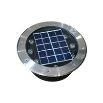 Solar 8W LED Inground Uplighter 316 Stainless Steel / Warm White - SLDIG-8W