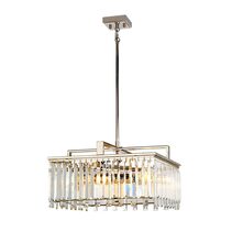Aries 4 Light Large Chandelier Polished Nickel - ARIES-4P-L