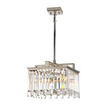 Aries 4 Light Small Chandelier Polished Nickel - ARIES-4P-S
