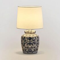 Dynasty Table Lamp With Shade Blue - ELFY0283