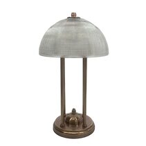 Victor Table Lamp With Textured Glass Antique Brass - ELPIM31688