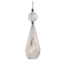 Smykke Large Silver Pendant Crystal / Crystal Swirl Ball - LA101910
