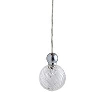 Uva Medium Silver Pendant / Crystal Swirl - LA101969