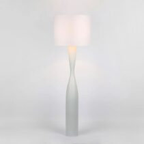 Callum Floor Lamp White With White Shade - KITMRDLMP0029W