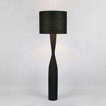 Callum Floor Lamp Black With Black Shade - KITMRDLMP0030B