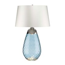 Lena 2 Light Large Table Lamp Blue / White - LENA-TL-L-BLUE-OWSS
