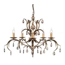 Lily 5 Light Chandelier Bronze Patina - LL5-ANT-BRZ