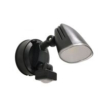 Clarion 10W LED Single Head Polycarbonate Coastal Spotlight With Sensor Black / Tri-Colour - CLARION EX1S-BK
