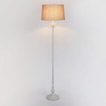Casablanca Floor Lamp White Base With Shade - ELANK58785FLWHT