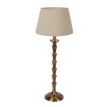Jordan Table Lamp Antique Brass With Dark Natural Shade - ELPIM31320AB