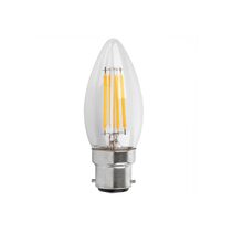 Filament Clear Candle LED 4W B22 Warm White - CANC-4BWW