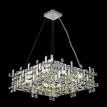 Montercarlo 8 Light Square Pendant Chrome - MONTECARLO-8