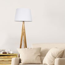 Stabb Floor Lamp With White Shade - OL81161