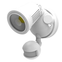 Stargem IV 12W LED Floodlight With Sensor White / Tri-Colour - SES7070/1TC/WH