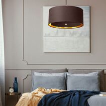 Balance 4 Light Extra Large Pendant Brown / Polished Brass - BALANCE-PXL-BRPB