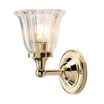 Austen 1 Light Wall Light Polished Brass - BATH-AUSTEN1-PB