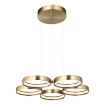 Olympus 5 Light Dimmable LED Pendant Gold / Tri-Colour - OLYM5PLEDGLD
