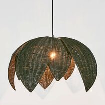 Bali Large Rattan Pendant Black - EL00MD23036