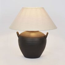 Camille Table Lamp With Shade Black - ELFYF1012BK