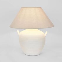 Camille Table Lamp With Shade White - ELFYF1012WE