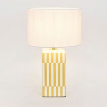 Parlour Creamic Table Lamp With Shade Yellow - ELYF1146