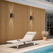 Eos II Outdoor 240V GU10 Up & Down Wall Pillar Light Black - EOS2 EX2-BK
