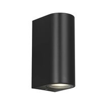 Eos II Outdoor 240V GU10 Up & Down Wall Pillar Light Black - EOS2 EX2-BK